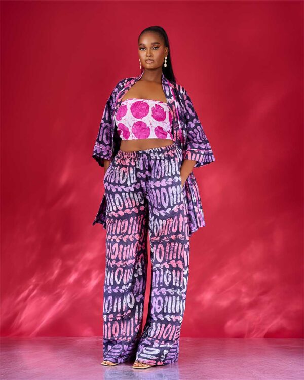 Adire 3 Piece Kimono Set
