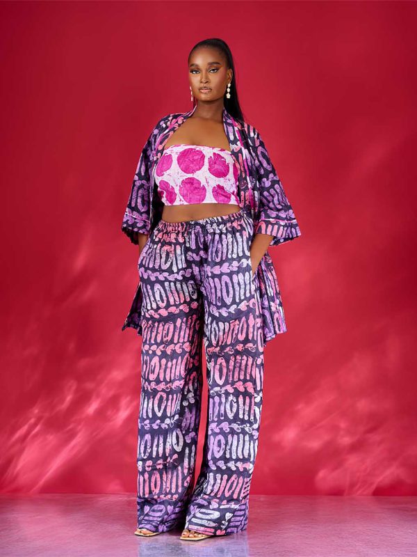 Adire 3 Piece Kimono Set