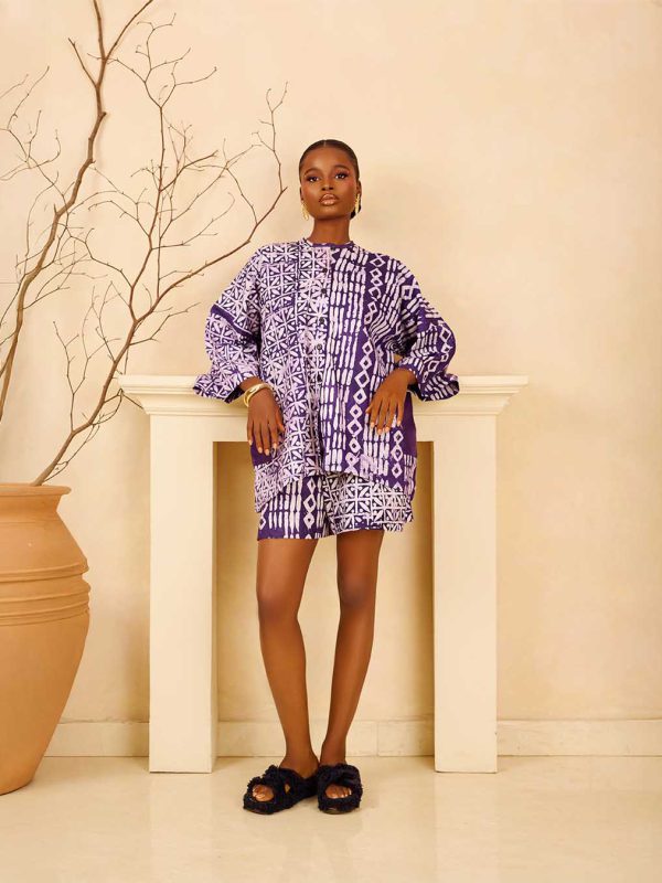 Purple Adire Set