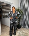 Silk and Chiffon Set (Grey)