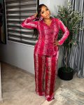 Silk and Chiffon Set (Pink)